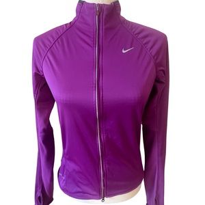 Nike Dri-fit Jacket Full Zipper Therma Purple Small